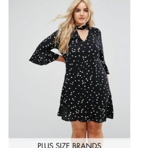 Smock Dress with Choker Detail